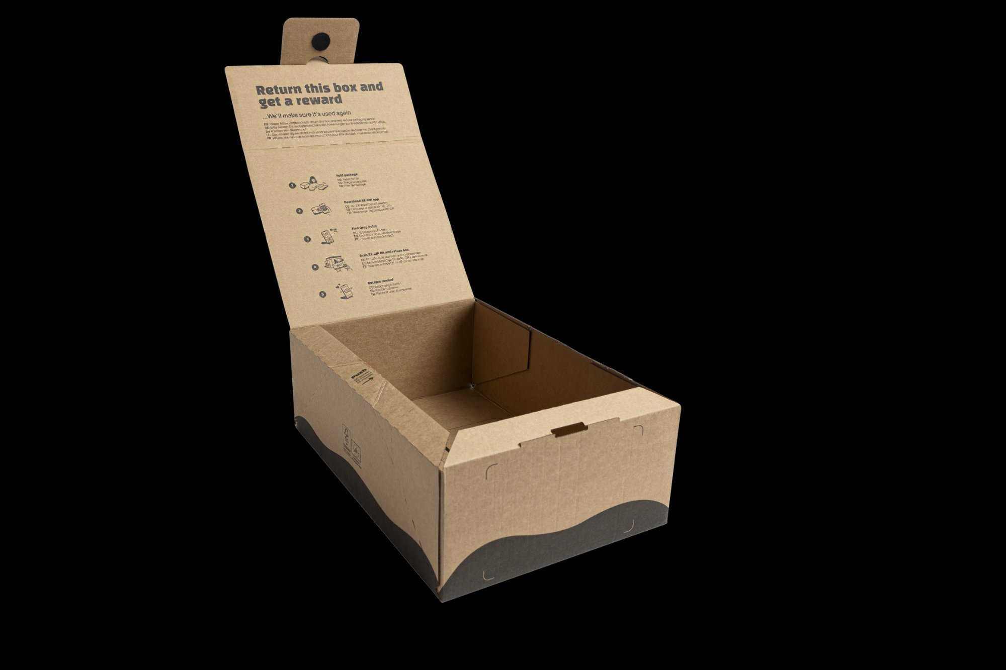 RE-ZIP Cardboard Box